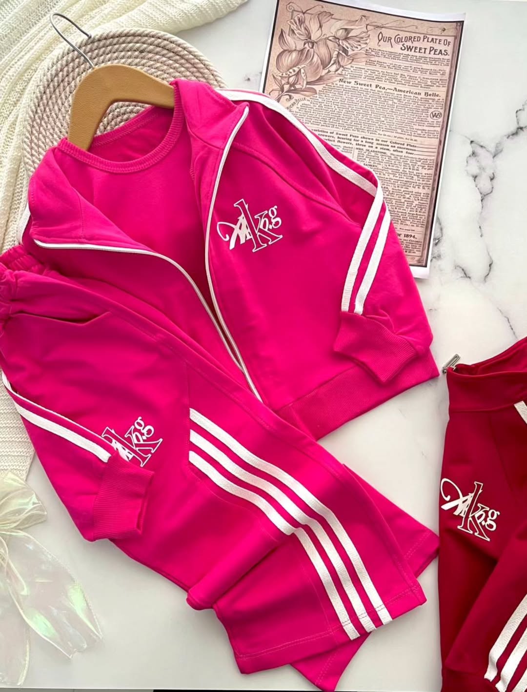 ست سه تیکه تاپ/سویشرت/شلوار دخترانه