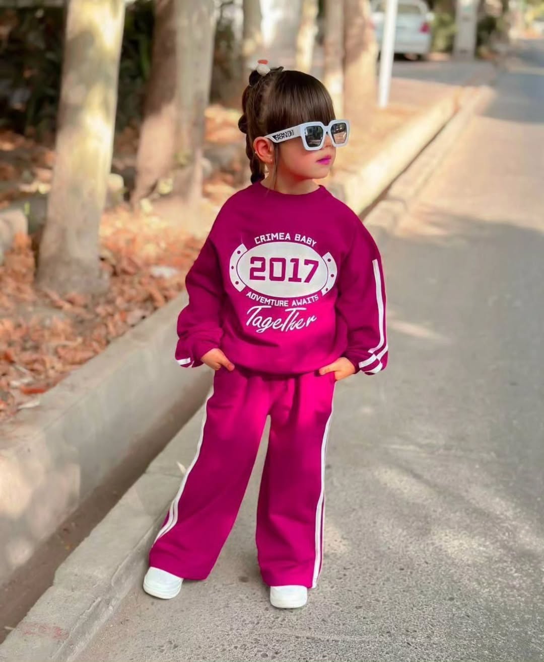 ست بلوز شلوار دخترانه طرح ۲۰۱۷ دورس پنبه درجه یک